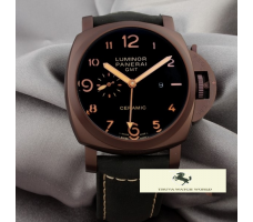 HK1065 PANERAİ LUMİNOR GMT CERAMİC BORDO KASA OTOMATİK